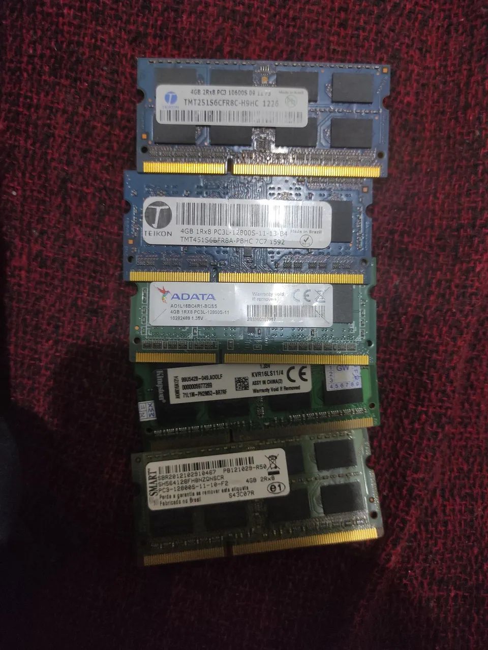 5 memória de notebook de 4 gb