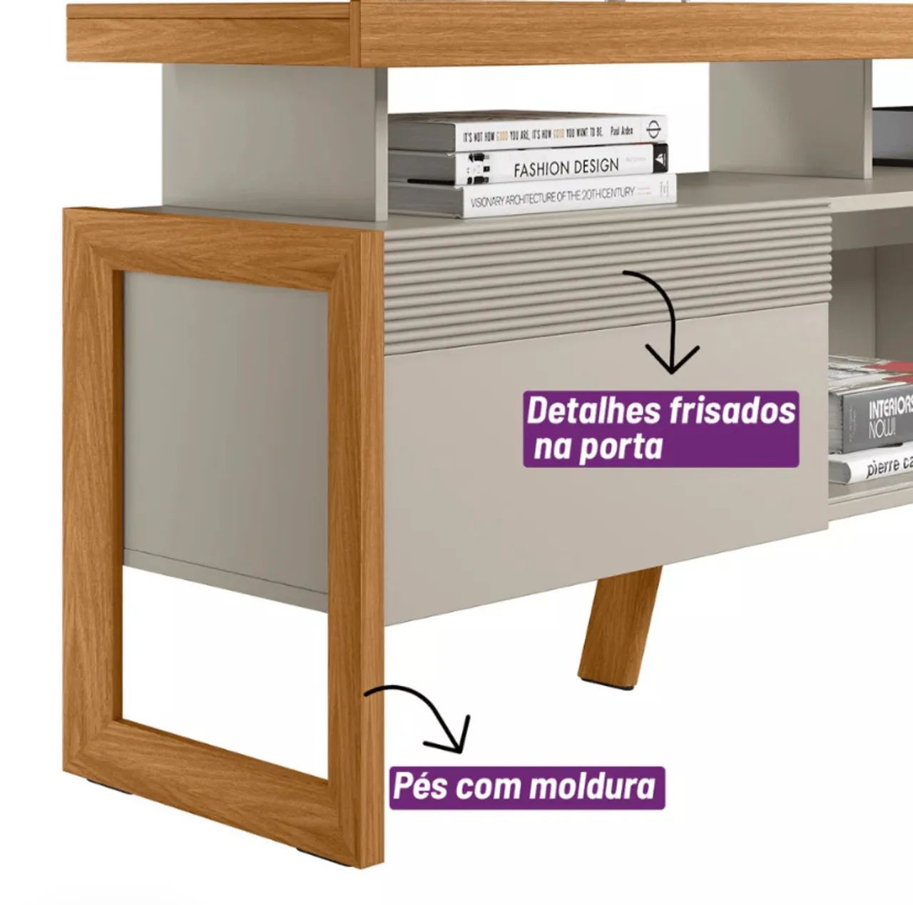 Rack Esmeralda Linea Brasil, ideal para TVs até 70 Polegadas - Entrega Imediata; - Foto 5