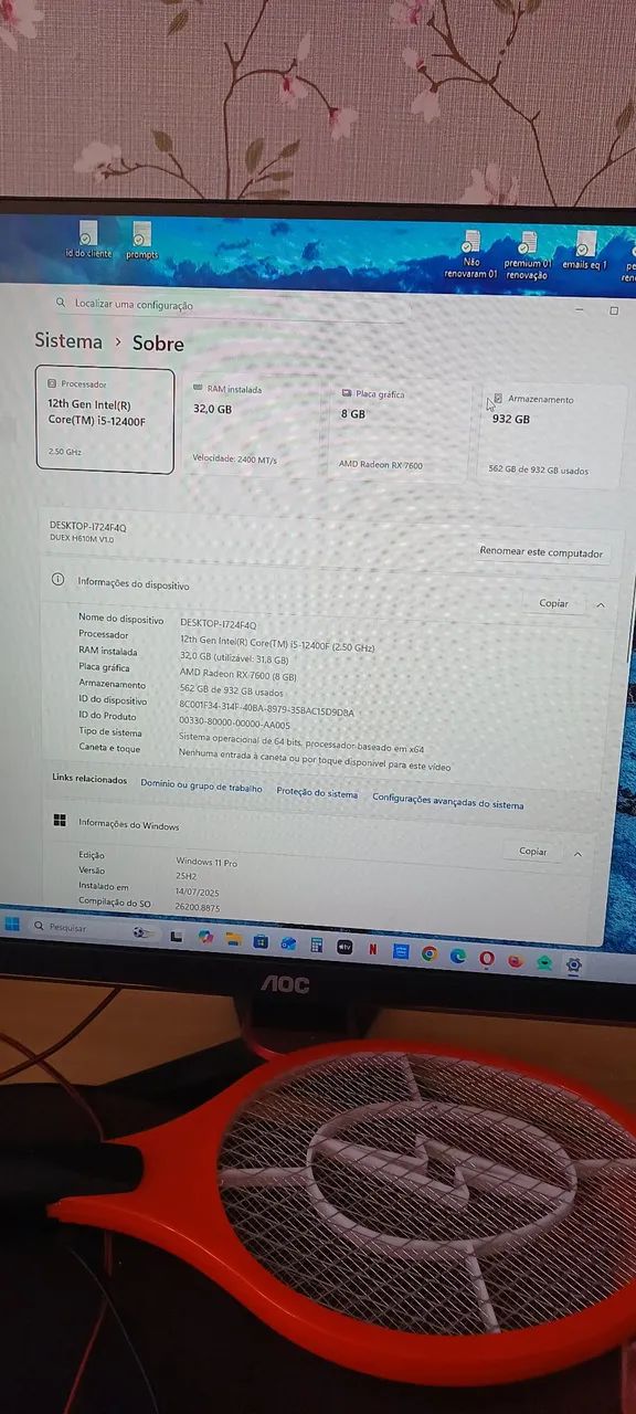 I5 12400f+ RX 7600 8gb - Foto 2