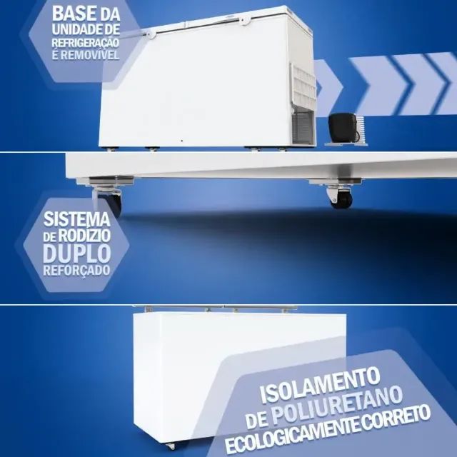 Freezer Horizontal 2 Tampas Dupla Ação 503L 220V Branco HCED503C R