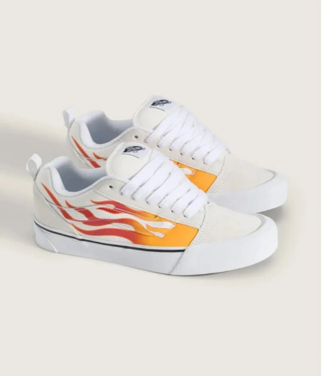  Frente Grátis  Vans knu skool flame cream, Num 40