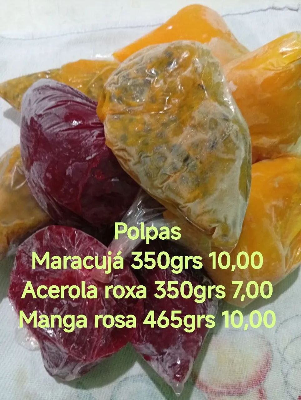 Polpas de maracuja