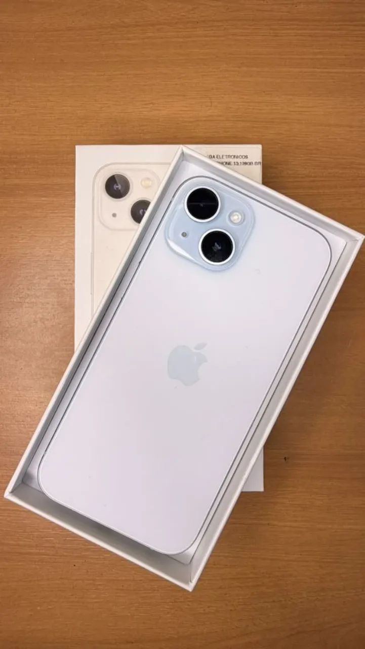 IPHONE 15 128GB VERDE ÁGUA GARANTIA APPLE ATÉ 2027 COM NF 