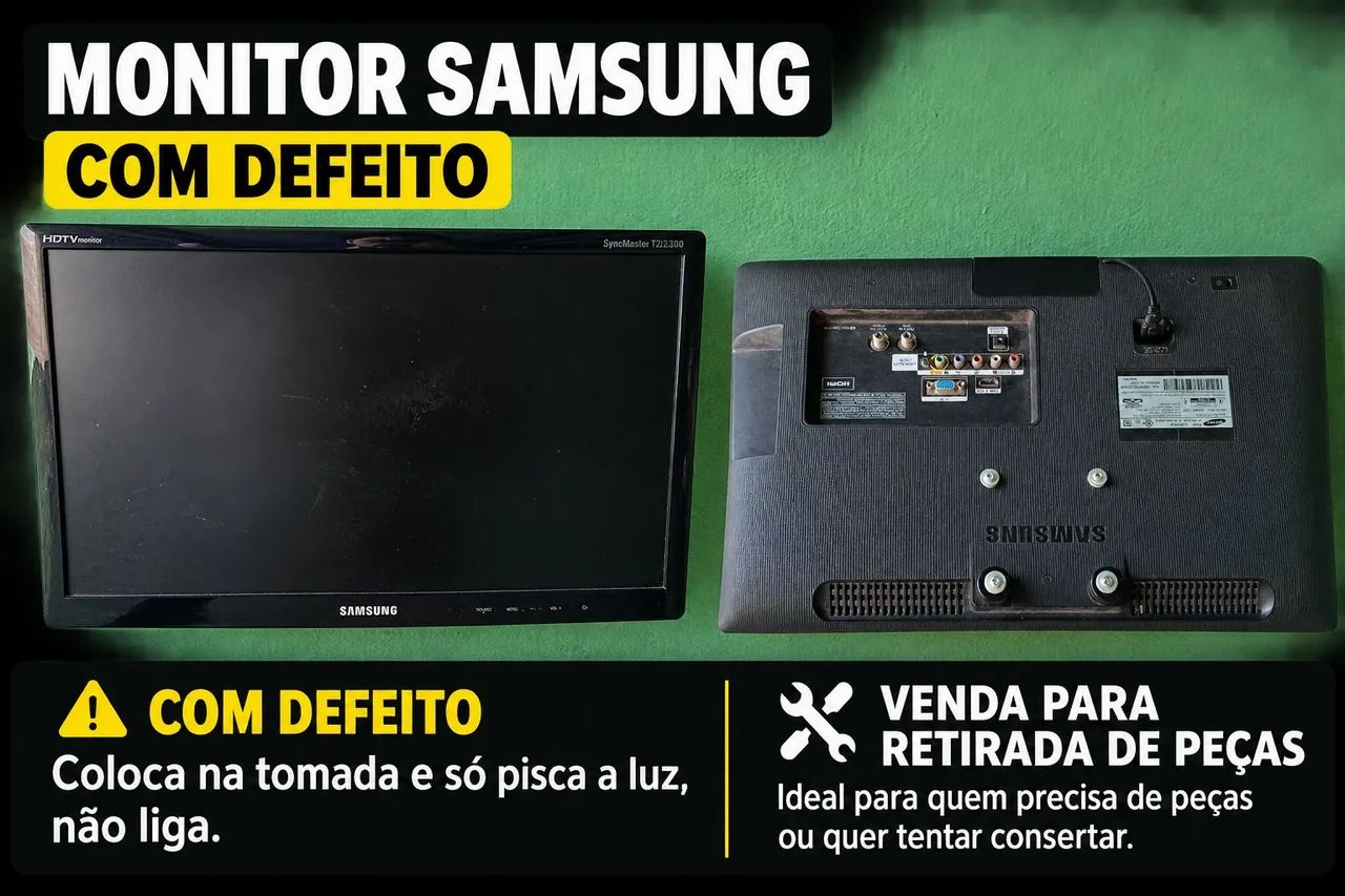 Monitor Samsung SyncMaster T22B300 com Defeito - Para Peças
