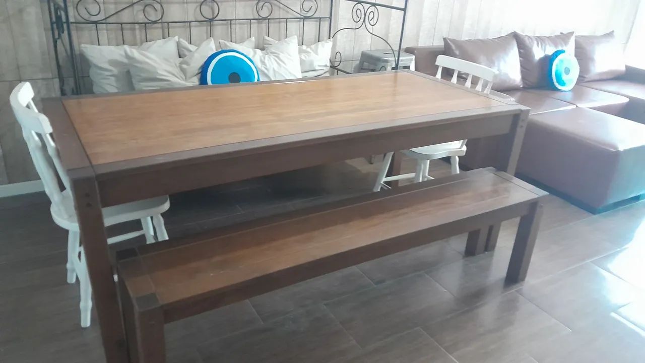 Mesa madeira 200x90 - Foto 5