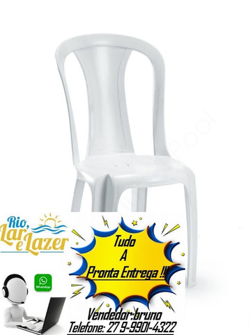 Cadeira de plastico 182 kg p/ festa