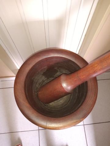 Socador madeira Pilão 75 cm altura - Foto 2