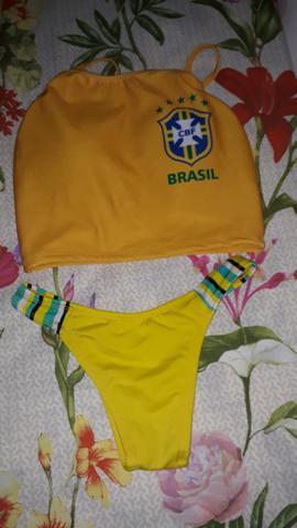 Conjunto do brasil top e calcinha tamanho p - Foto 6