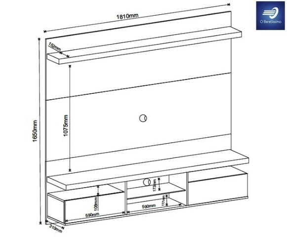 Painel para TV até 60" #FreteGRÁTIS* #Garantia #Lacrado - Foto 3