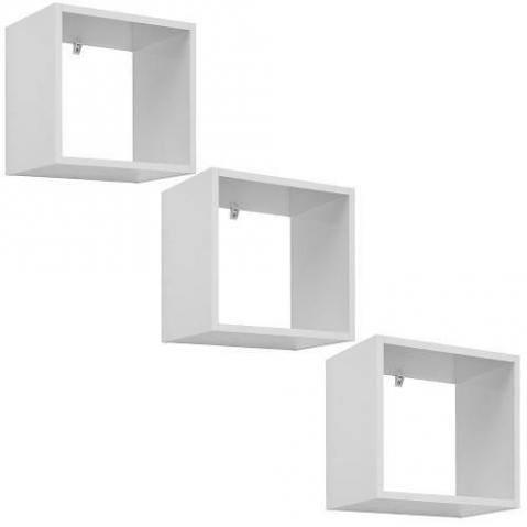 Nicho quadrado 03 pças 100%MDF - Foto 2