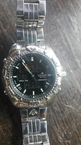 Relogio citizen wr 100 cronograph mascara nega - Foto 6