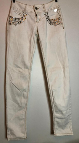 Calça Branca Customizada - Colcci # 38 - Foto 4