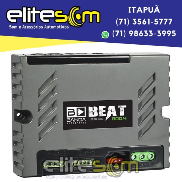 Módulo Amplificador Banda Beat 800.4 4 Canais 2 Ohms instalado na Elite Som - Foto 3