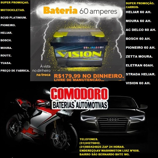 40ah,45ah,60ah,70ah.imperdivelll.bateria a preço de fabrica.novas com 12 meses de garantia - Foto 2