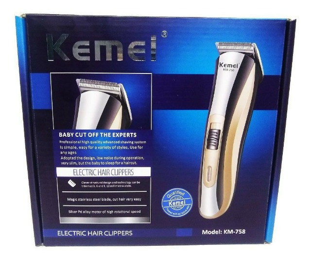 Máquina de Cortar Cabelo Kemei Sem Fio Bivolt - KM-758 - Foto 3