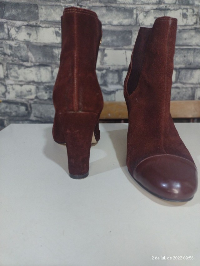 Bota Camurça Cor Vinho Amarronzado Tam: 36 - Foto 5