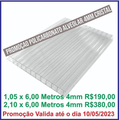 Policarbonato Alveolar 4mm Cristal.