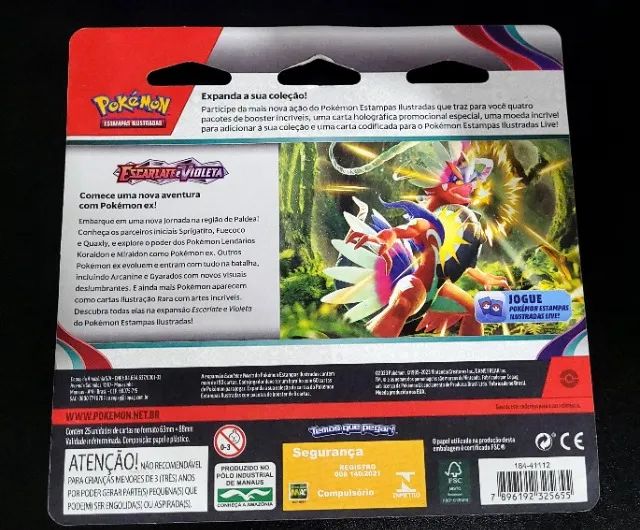 Cartas Pokémon Miraidon + Koraidon Raras Brilhantes