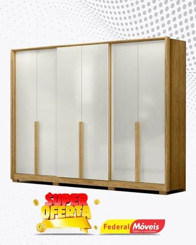 Guarda Roupa 6 Portas 4 Gavetas Super Lindo Fazemos Entrega 
