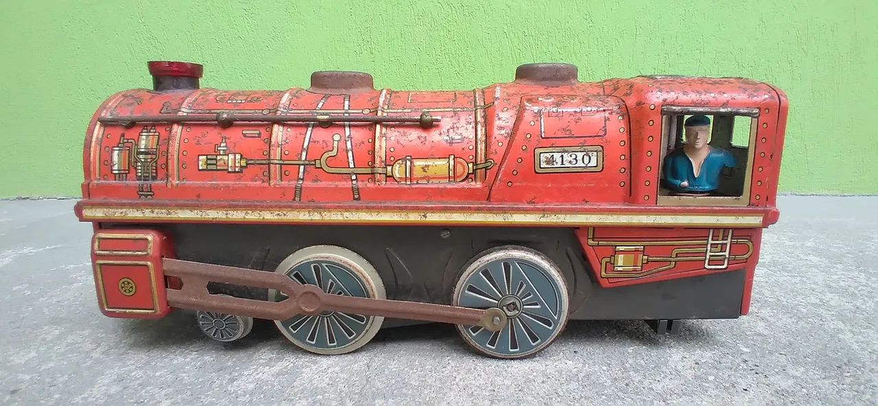 Trem de Ferro Brinquedo Antigo Anos 60 - Foto 4