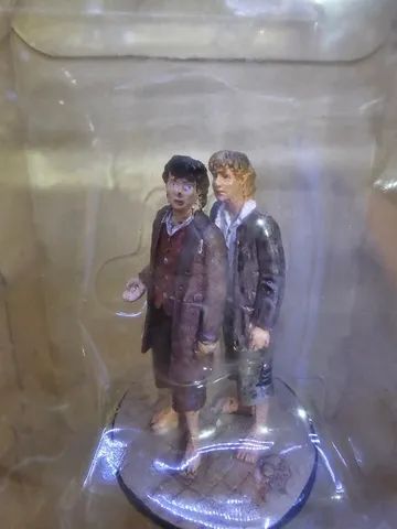 Miniatura Frodo e Sam 15 Senhor dos Aneis Eaglemoss na caixa com revista - Foto 2