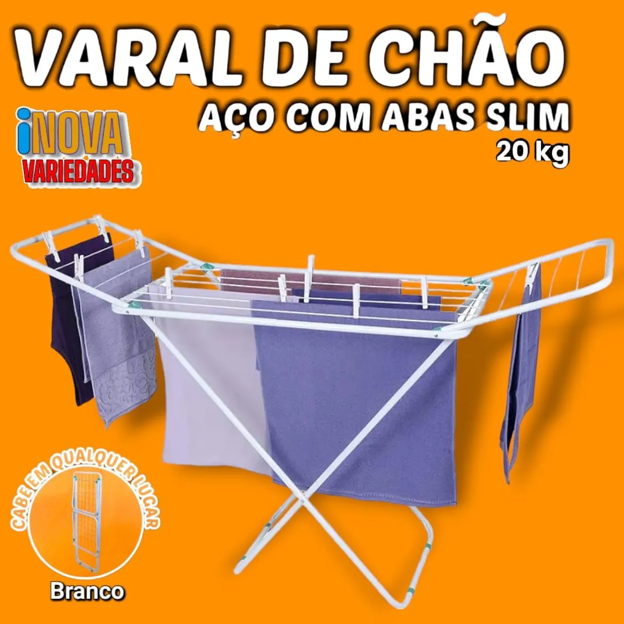VARAL DE ROUPAS COM ABAS 20KG