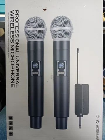 Par Microfone profissional sem fio 64352268809089122