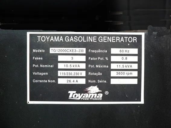 Gerador Toyama 10,5 kVA 110/220V - Foto 3