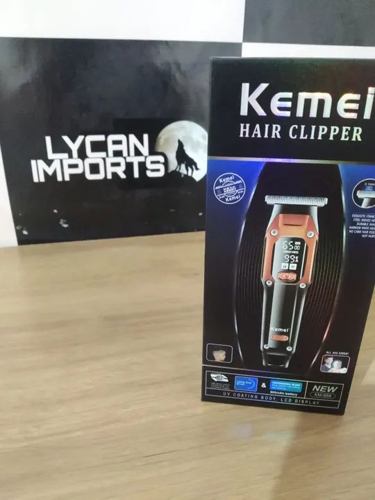 Máquina de Acabamento Kemei Profissional Red X - Foto 5