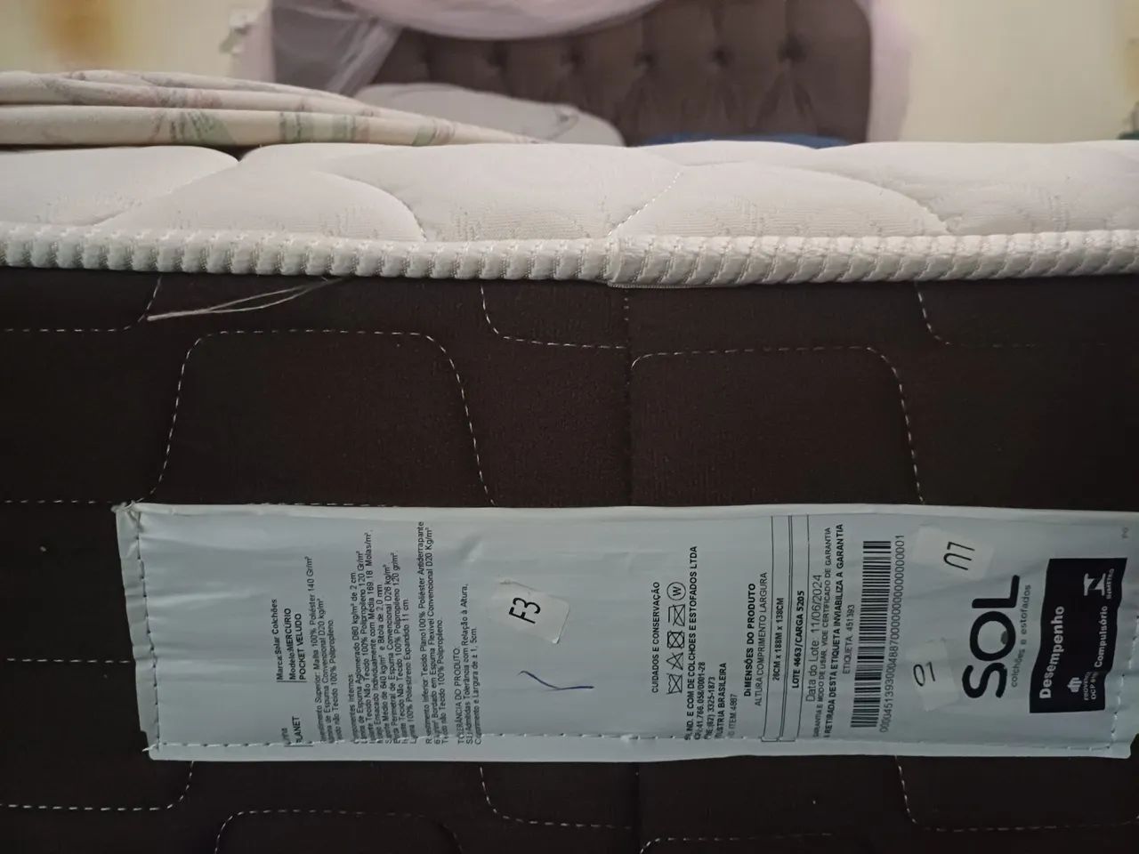 Cama box nova com cabeceira  - Foto 3