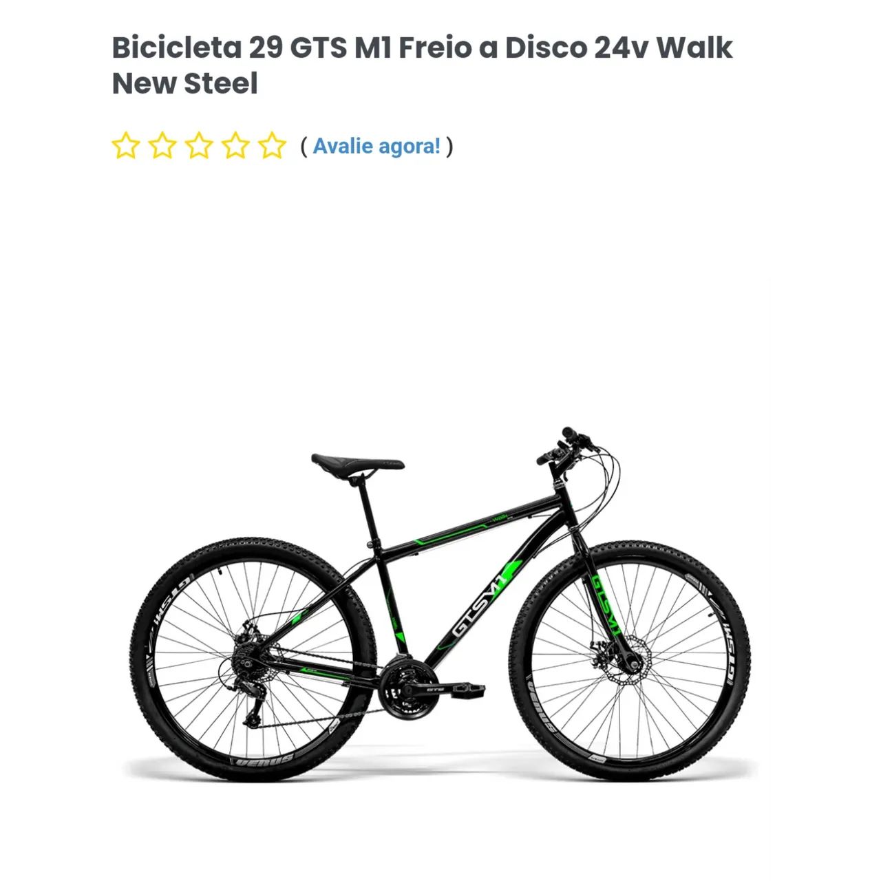 Bicicleta 29 GTS M1 Freio a Disco 24v Walk New Steel + Kit capacete, bomba pneus e mais