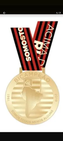 Medalha Flamengo Bi Campeão Libertadores  2019