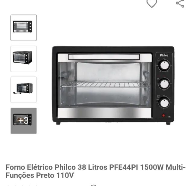 Forno elétrico Philco inox pfe42 38 litros 110v