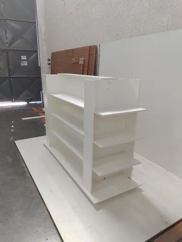 bancada central de loja modelo gondola especial branca - Foto 3