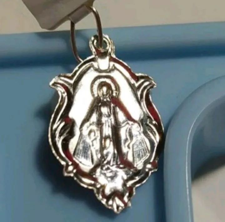 Pingente Nossa senhora das graças prata 925 - Foto 2