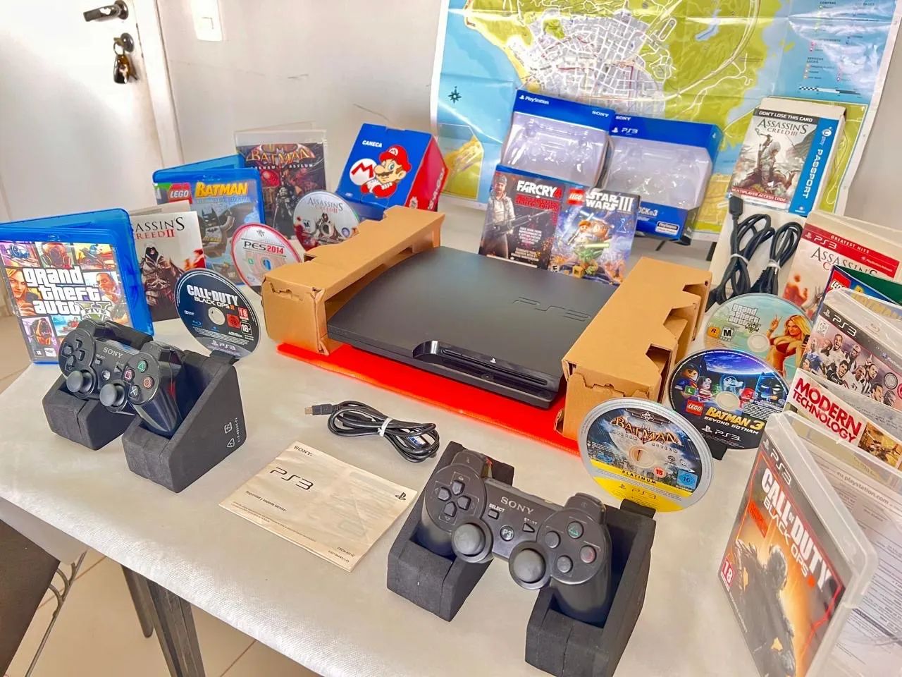 PlayStation 3 Desbloqueado + 2 controles sem fio + jogos + parcelo em até 12x  - Foto 2