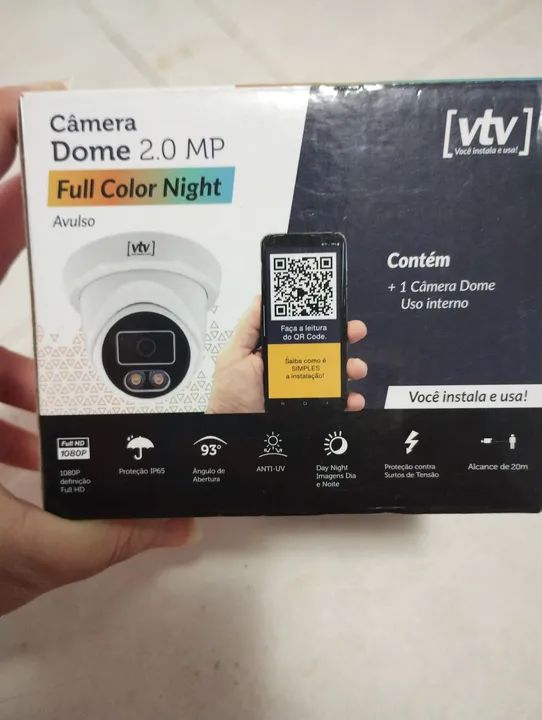 Câmera Dome Full Color Night 2.0 MP - VTV