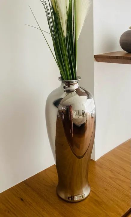 Vaso Decorativo Prata Moderno