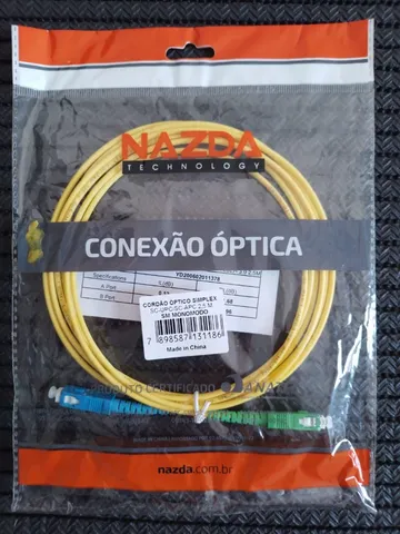 Cordão Óptico Simplex Sc-Upc/Sc-Apc 2,5m SM Monomodo - Nazda