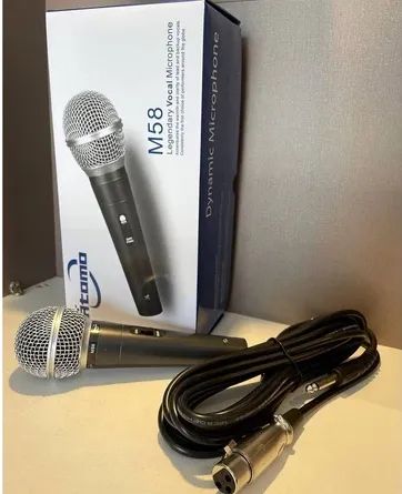 Microfone Com Fio Profissional Dinâmico M58 