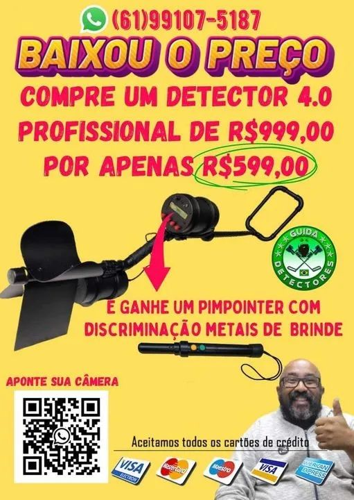Detector de Metal 4.0 Profissional + Pimpointer de Brinde - Foto 4