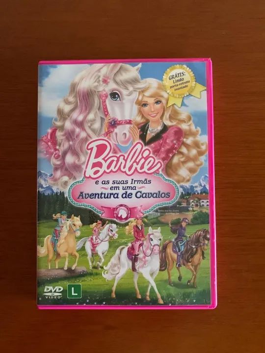 dvd Barbie e suas irmãs em uma aventura de cavalos 