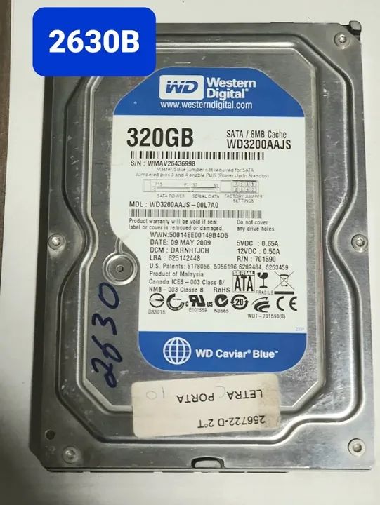 Placa HD 320 Gb Wd3200aajs-00l7a0 - Cod. 2630b