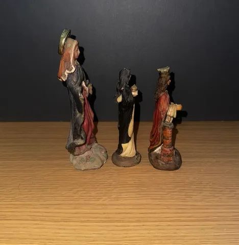 Estatua Virgem Maria + Santa Edwiges + Santa Barbara Cristao - Foto 2