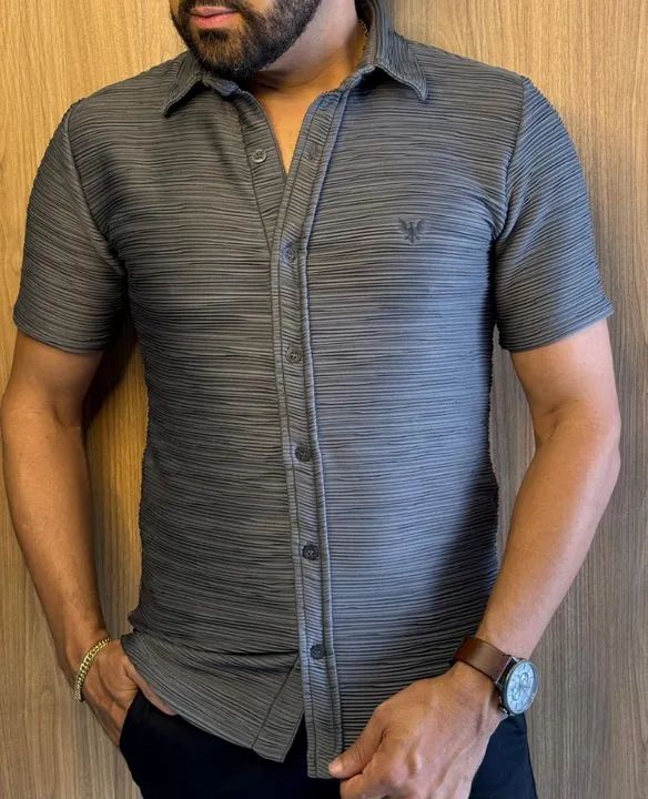 Camisas Masculinas Acetinadas Slim - Foto 4