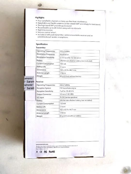 Microfone de Lapela sem Fio Saramonic SR-WM4C - Foto 6