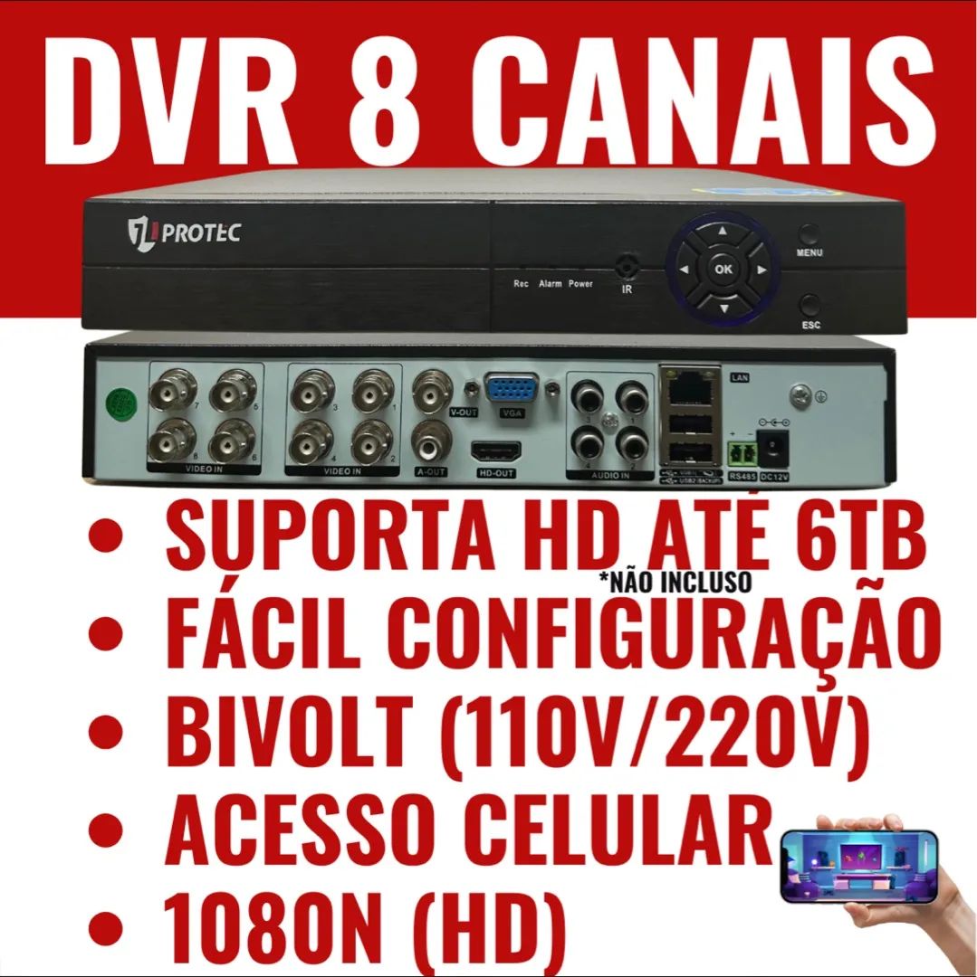 DVR 8 Canais - Segurança Completa para sua Casa ou Negócio! - Foto 4