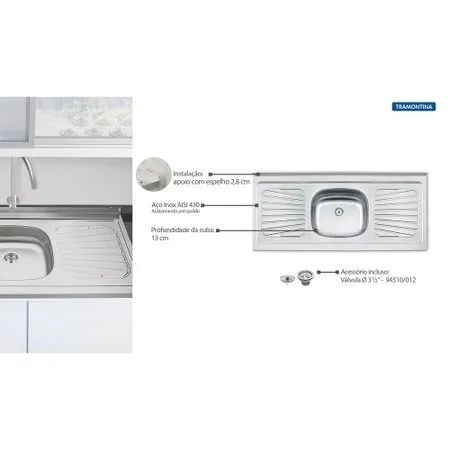 Inox para pia 1,20 novo em oferta!! - Foto 2