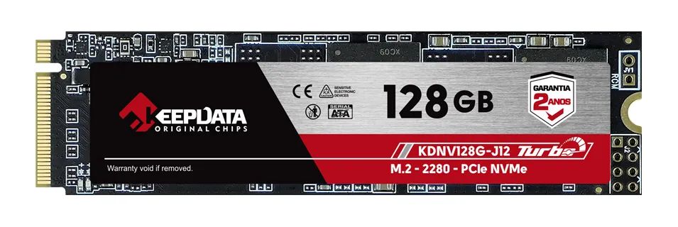 SSD Keepdata M.2 128GB NVMe - KDNV128G-J12 - NOVO LACRADO 1 ANO DE GARANTIA