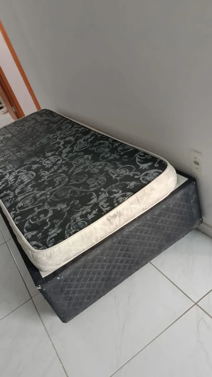 Cama Box solteiro com Colchão